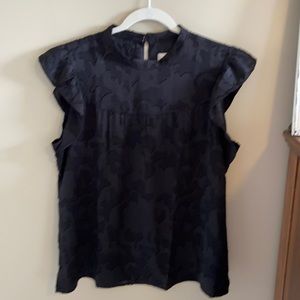 LOFT black sleeveless blouse